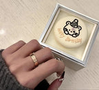 Candle Bear Cake Surprise Box Flip Birthday Gift Box Automatic Flip Bear Ring Jewelry Box