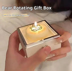 Candle Bear Cake Surprise Box Flip Birthday Gift Box Automatic Flip Bear Ring Jewelry Box